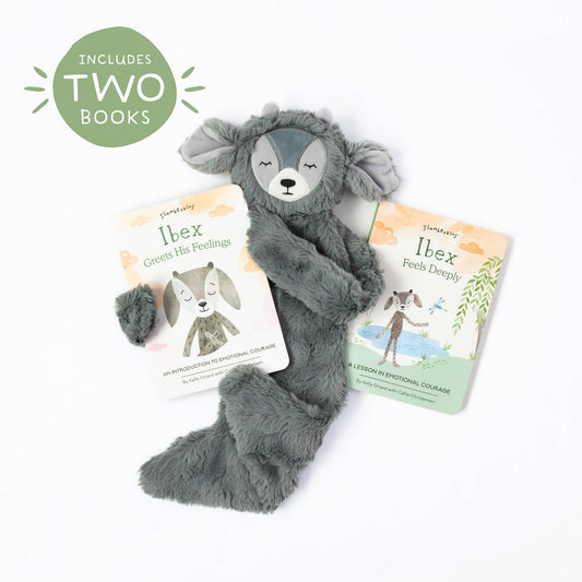 Ibex's Emotional Courage Plush Snuggler Set - with 2 books!