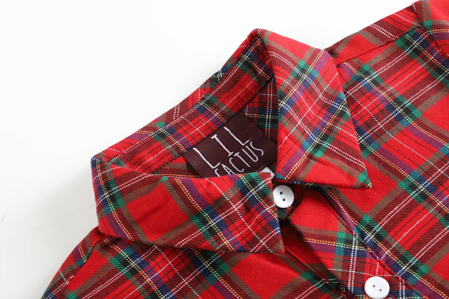 Classic Christmas Tartan Boy Dress Shirt