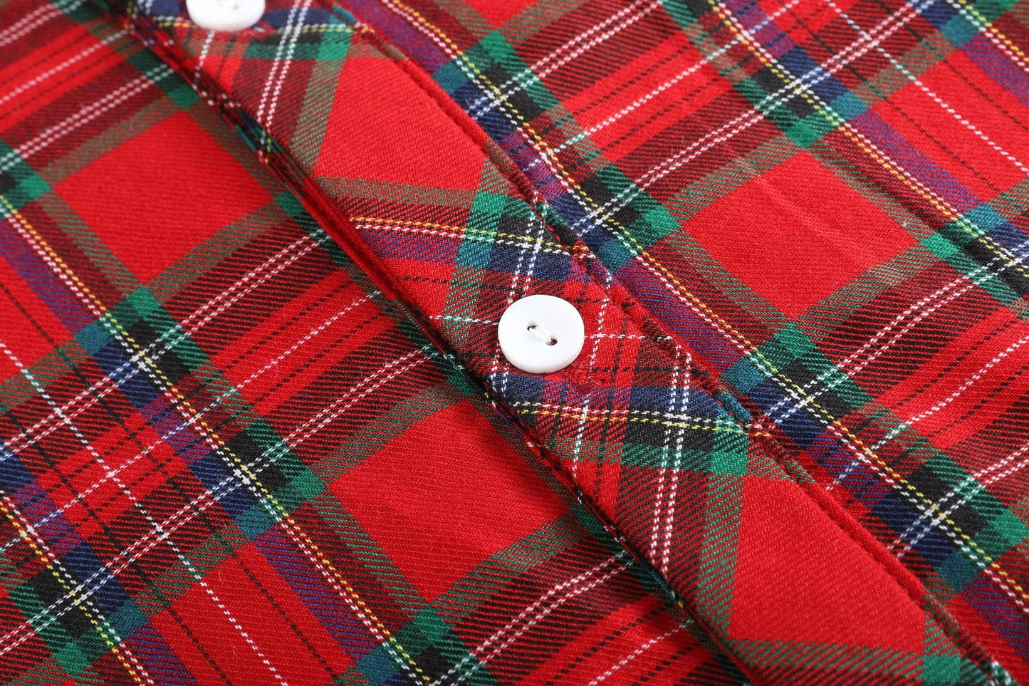 Classic Christmas Tartan Boy Dress Shirt