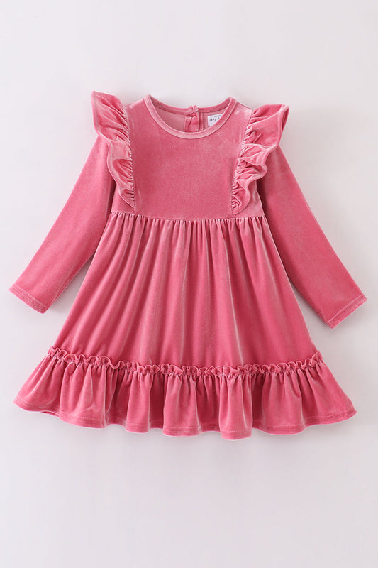 Candy Land Pink Velvet Dress