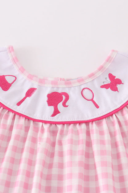 Lets Go Party Pink Gingham Dress