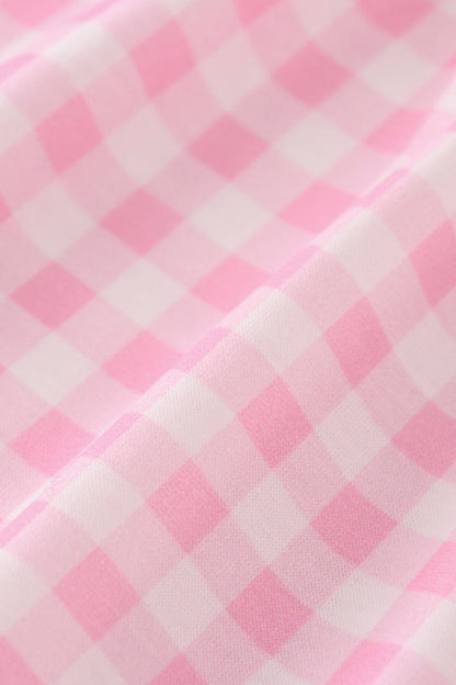 Lets Go Party Pink Gingham Dress