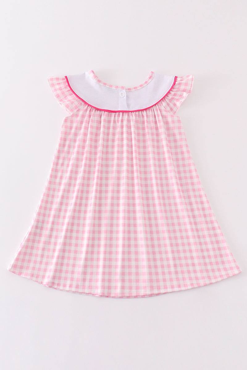 Lets Go Party Pink Gingham Dress