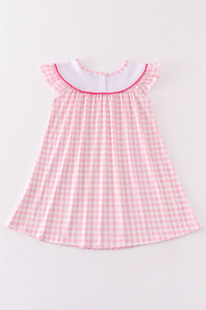Lets Go Party Pink Gingham Dress