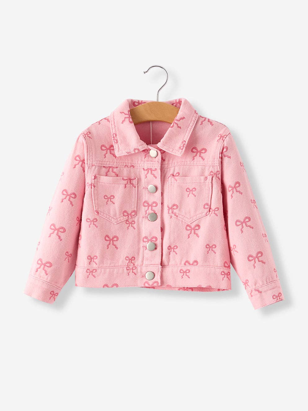 Pink Fall Girls Denim Jacket